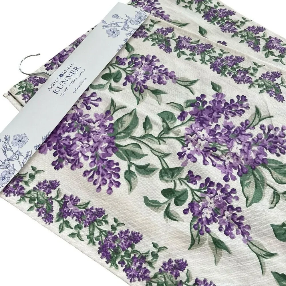 NWT April Cornell Lilac Festival Table Runner